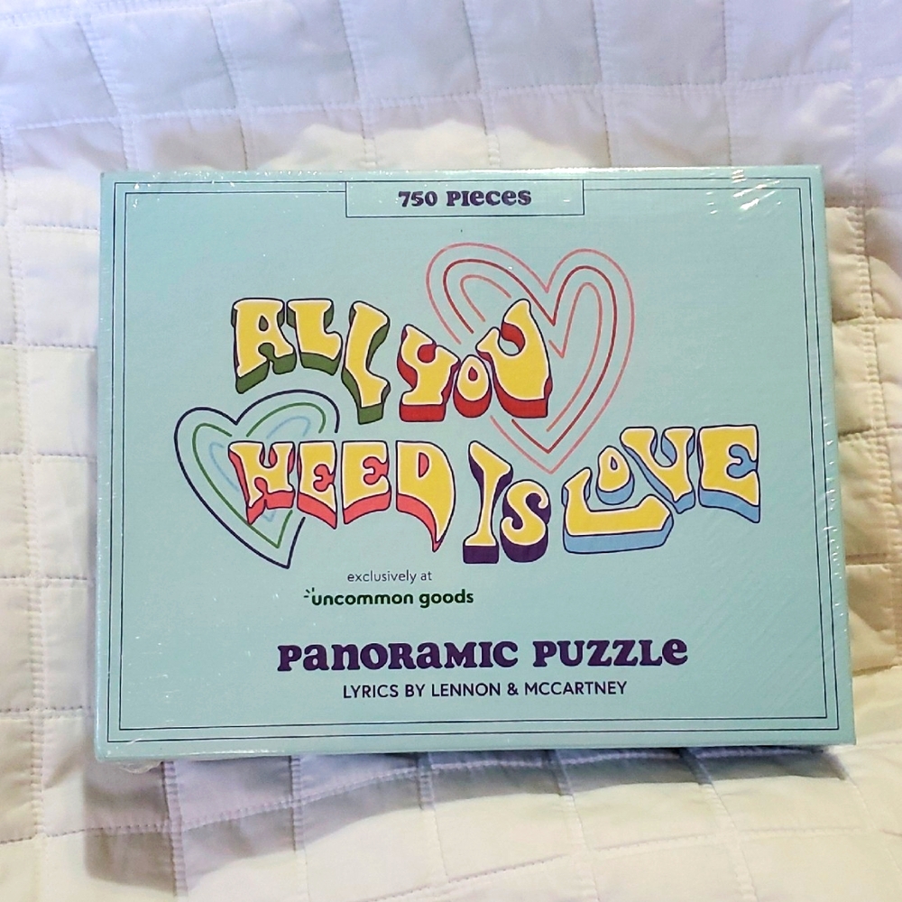 Beatles Puzzle 750 Pieces New Sealed Panoramic Lyrics All You Need Is Love